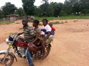 Five on a motorcycle.